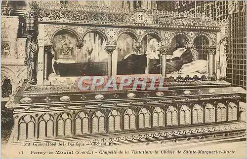 Cartes postales Paray le Monial (S et L) Chapelle de la Visitation La Chasse de Sainte Marguerite Marie