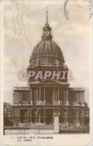 Cartes postales Le Dome Hotel des Invalides Paris