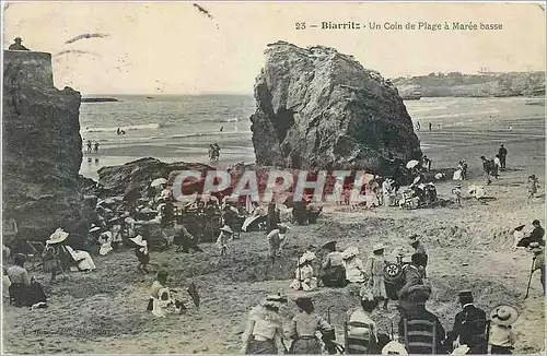 Ansichtskarte AK Biarritz Un Coin de Plage a Maree Basse