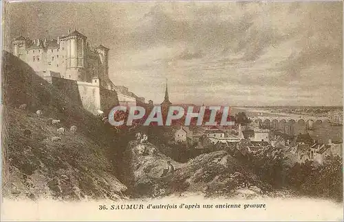Cartes postales Saumur d'Autrefois d'Apres une Ancienne Gravure
