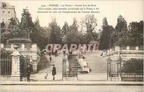 Cartes postales Rennes le Thabor Entree Rue de Paris