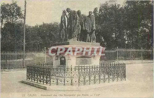 Ansichtskarte AK Calais Monument des Six Bourgeois par Rodin