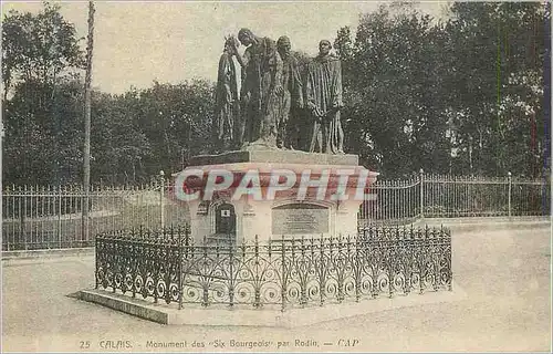Cartes postales Calais Monument des Six Bourgeois par Rodin