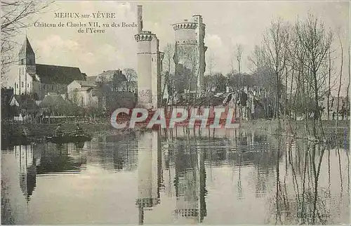 Cartes postales Mehun sur Yevre Chateau de Charles VII vu des bords de l'Yevre