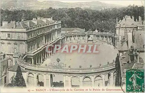 Ansichtskarte AK Nancy l'Hemicycle de la Carriere et le Palais du Gouvernement