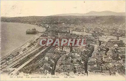 Cartes postales Nice Vue Generale prise du Chateau