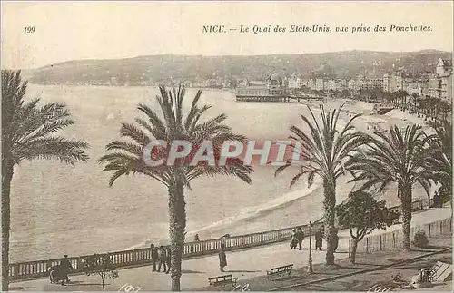 Cartes postales Nice Le Quai des Etats Unis vue prise des Ponchettes