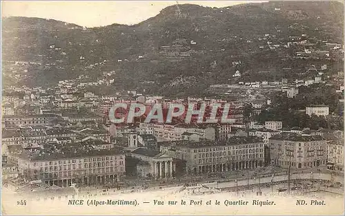 Ansichtskarte AK Nice (Alpes Maritimes) Vue sur le Port et le Quartier Riquier