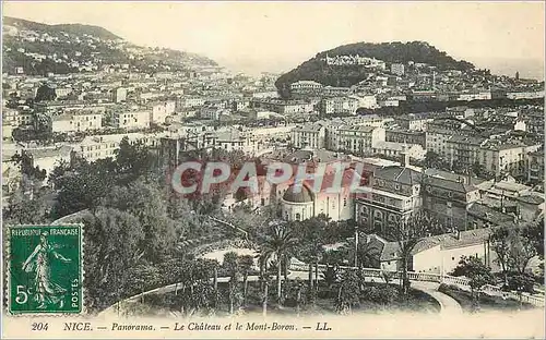 Cartes postales Nice Panorama Le Chateau et le Mont Boron