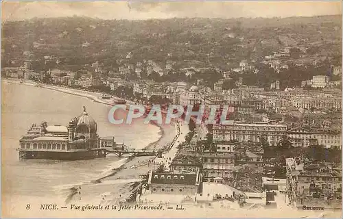 Cartes postales Nice Vue Generale et la Jetee Promenade