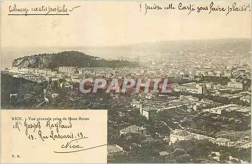 Cartes postales Nice Vue Generale prise de Mont Boron