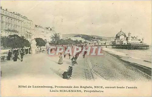 Cartes postales Nice Hotel de Luxembourg Promenade des Anglais Ouvert toute L'Annee