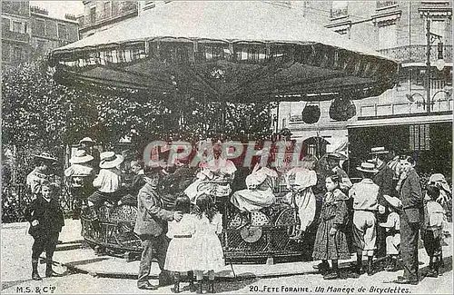 REPRO Fete Foraine Une Manege de Bicyclettes Velo
