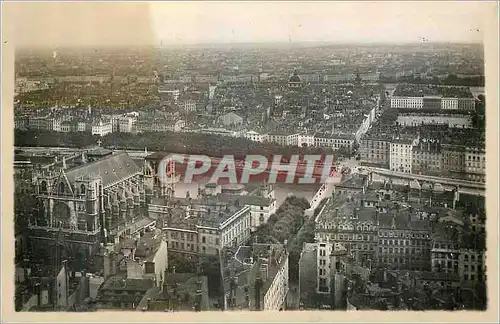 Cartes postales Lyon Vue Generale sur la Saone et le Rhone