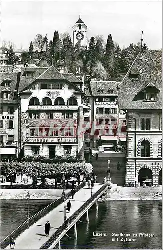 Moderne Karte Luzern Gasthaus zu Pfistern mit zytturm