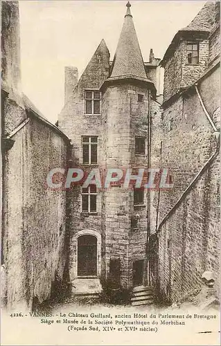 Ansichtskarte AK Vannes Le Chateau Gaillard Ancien Hotel du Parlement de Bretagne