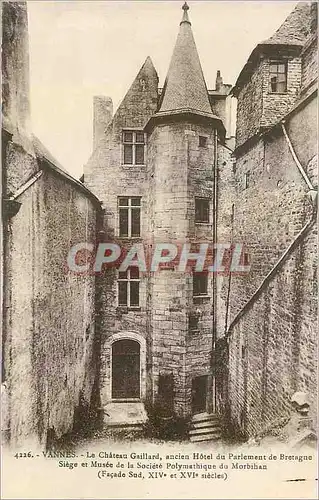 Cartes postales Vannes Le Chateau Gaillard Ancien Hotel du Parlement de Bretagne