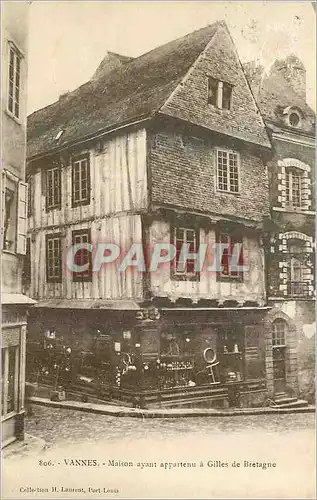 Cartes postales Vannes Maison ayant appartenu a Gilles de Bretagne