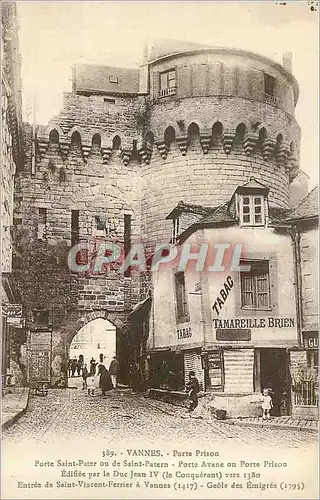 Cartes postales Vannes Porte Prison Porte Saint Pater ou de Saint Petern Porte Avane ou porte prison