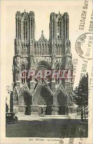 Cartes postales Reims La Cathedrale