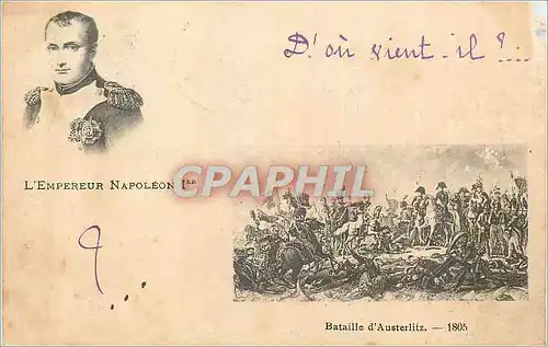 Cartes postales L'Empereur Napoleon 1er Bataille d'Austerlitz 1805