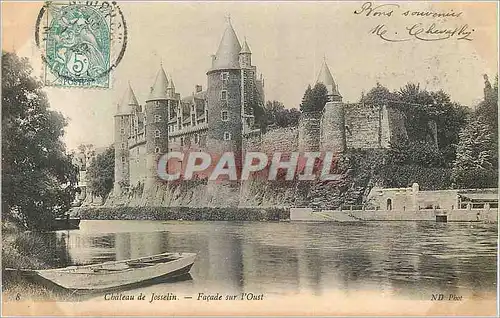 Cartes postales Chateau de Josselin Facade sur l'Oust