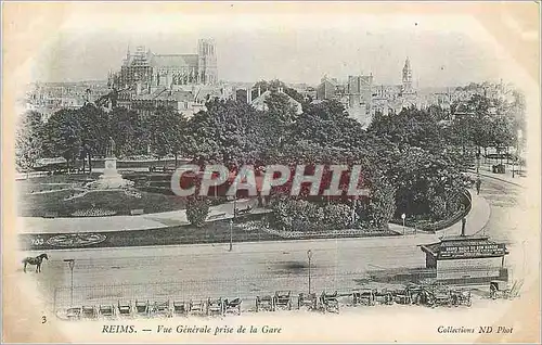 Cartes postales Reims Vue Generale prise de la Gare