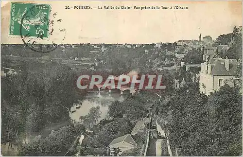 Cartes postales Poitiers La Vallee du Clain Vue prise de la Tour a l'Oiseau Train