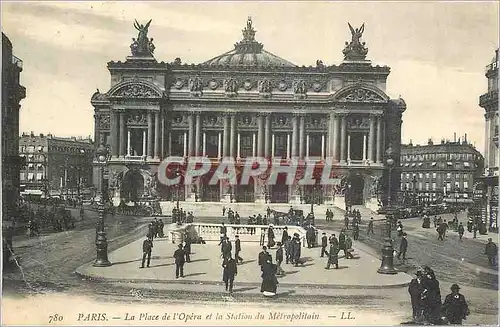 Ansichtskarte AK Paris La Place de l'Opera et la Station du Metropolitain