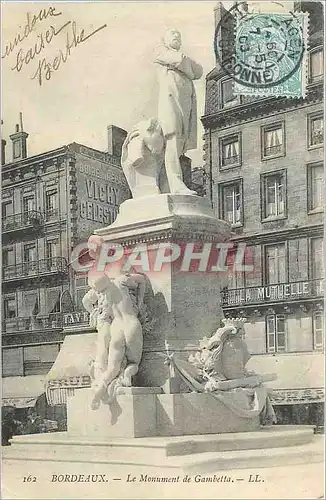 Cartes postales Bordeaux Le Monument de Gambetta