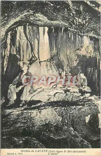 Cartes postales Grottes de Lacave (Lot) (Igue St Sol Belcastel) L'Autel