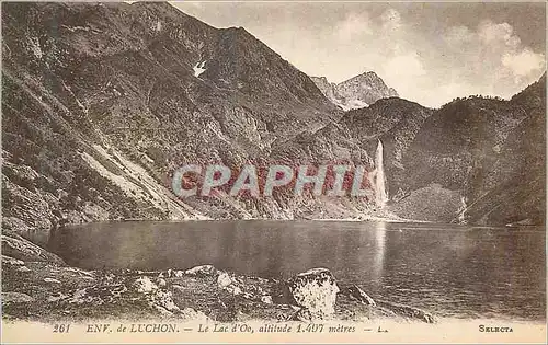 Cartes postales Env de Luchon Le Lac d'Oo Altitude 1497 metres