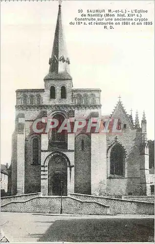 Cartes postales Saumur (M et L) L'Eglise de Nantilly (Mon Hist XIIe S)