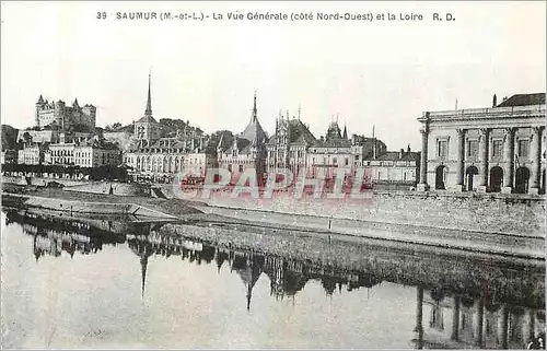 Cartes postales Saumur (M et L) La Vue Generale (Cote Nord Ouest) et la Loire