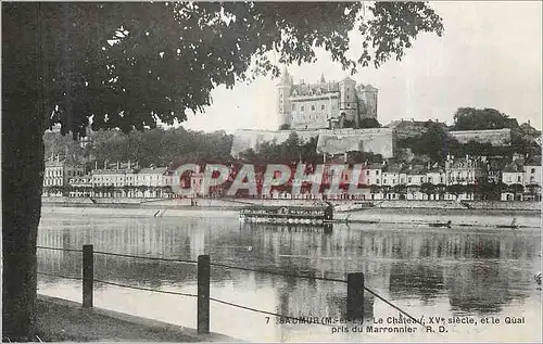 Cartes postales Saumur (M et L) Le Chateau XVe Siecle et le Quai pris du Marronnier