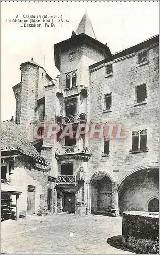 Cartes postales Saumur (M et L) Le Chateau (Mon Hist) XVe S L'Escalier