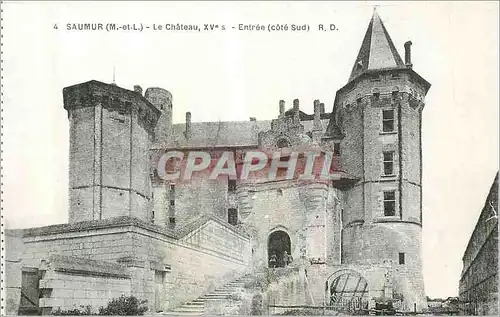 Cartes postales Saumur (M et L) Le Chateau XVe S Entree (Cote Sud)