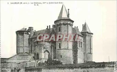 Cartes postales Saumur (M et L) Le Chateau XVe S Entree (Cote Sud)