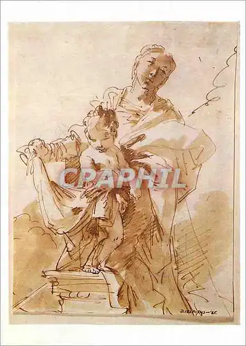 Moderne Karte Victoria and Albert Museum Madonna and Child Pen and Wash