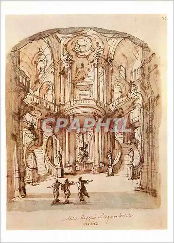 Moderne Karte Victoria and Albert Museum Stage Design for the Theatre of Cardinal Ottobiniin