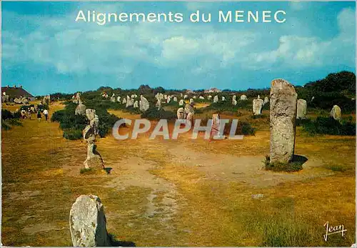 Moderne Karte Carnac La Bretagne Alignements du Menec