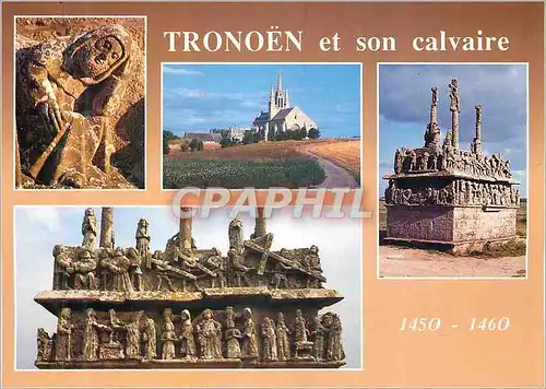 Ansichtskarte AK Tronoen (Finistere) le Calvaire de 1450 la Bretagne en Couleur