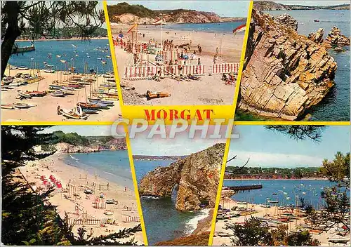 Cartes postales Morgat le Port la Plage la Pointe du Kador et la Grotte des Korrigans Couleurs de Bretagne