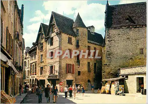 Moderne Karte Sarlat (Dordogne) en Perigord Pays des Truffes et des Chateaux Couleurs et Lumiere de France