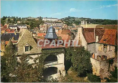 Moderne Karte Sarlat (Dordogne) le Presidial et les Vieux Toits de Sarlat