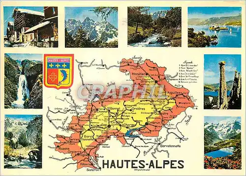 Moderne Karte les Hautes Alpes