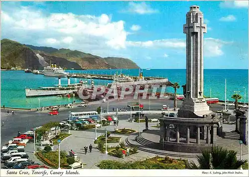 Moderne Karte Santa Cruz Tenerife Canary Islands Bateau