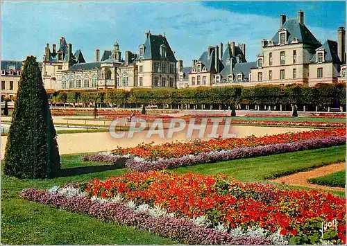 Cartes postales moderne Chateau de Fontainebleau (Seine et Marne) le Parc et le Chateau Couleurs et Lumiere de France
