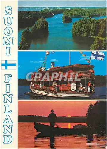 Moderne Karte Suomi Finland Bateau