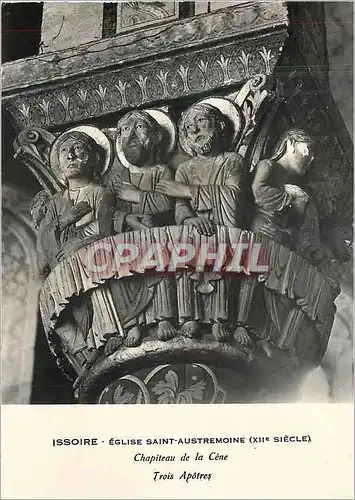 Cartes postales moderne Issoire Eglise Saint Austremoine (XIIe siecle) Chapiteau de la Cene Trois Apotres